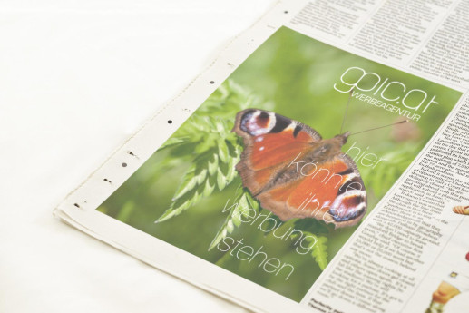 beispiel der gestaltung eines zeitungs-inserates