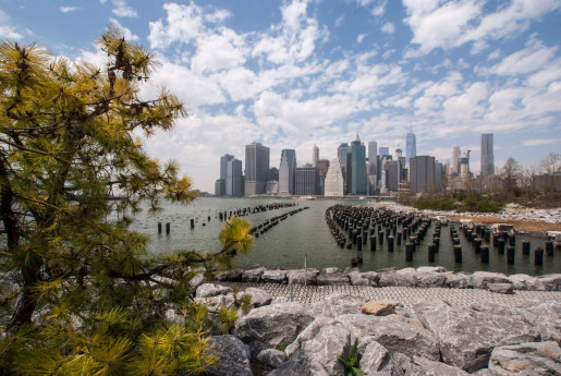 blick von brooklyn nach downtown manhattan