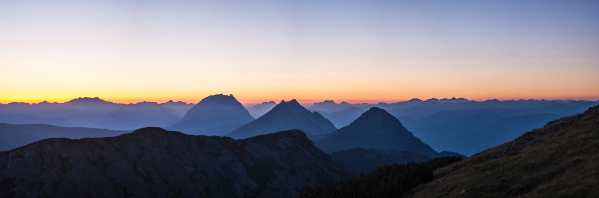morgenstimmung über stoder, kamp und grimming