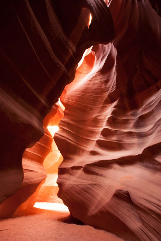 der upper antelope canyon - ein paar kilometer außerhalb von page, arizona